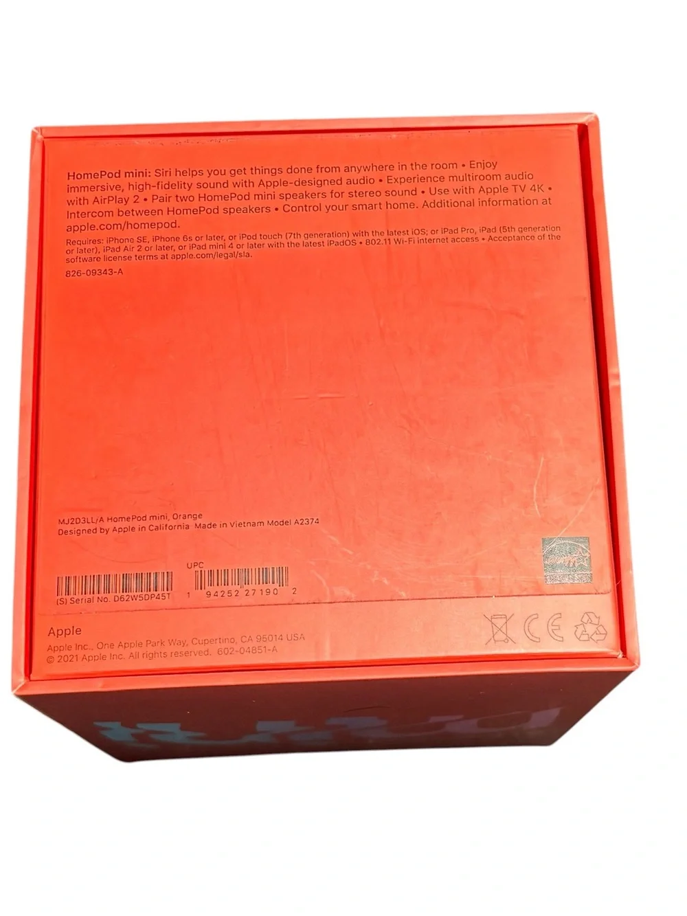Apple HomePod Mini - Bright Orange Mesh Smart Speaker